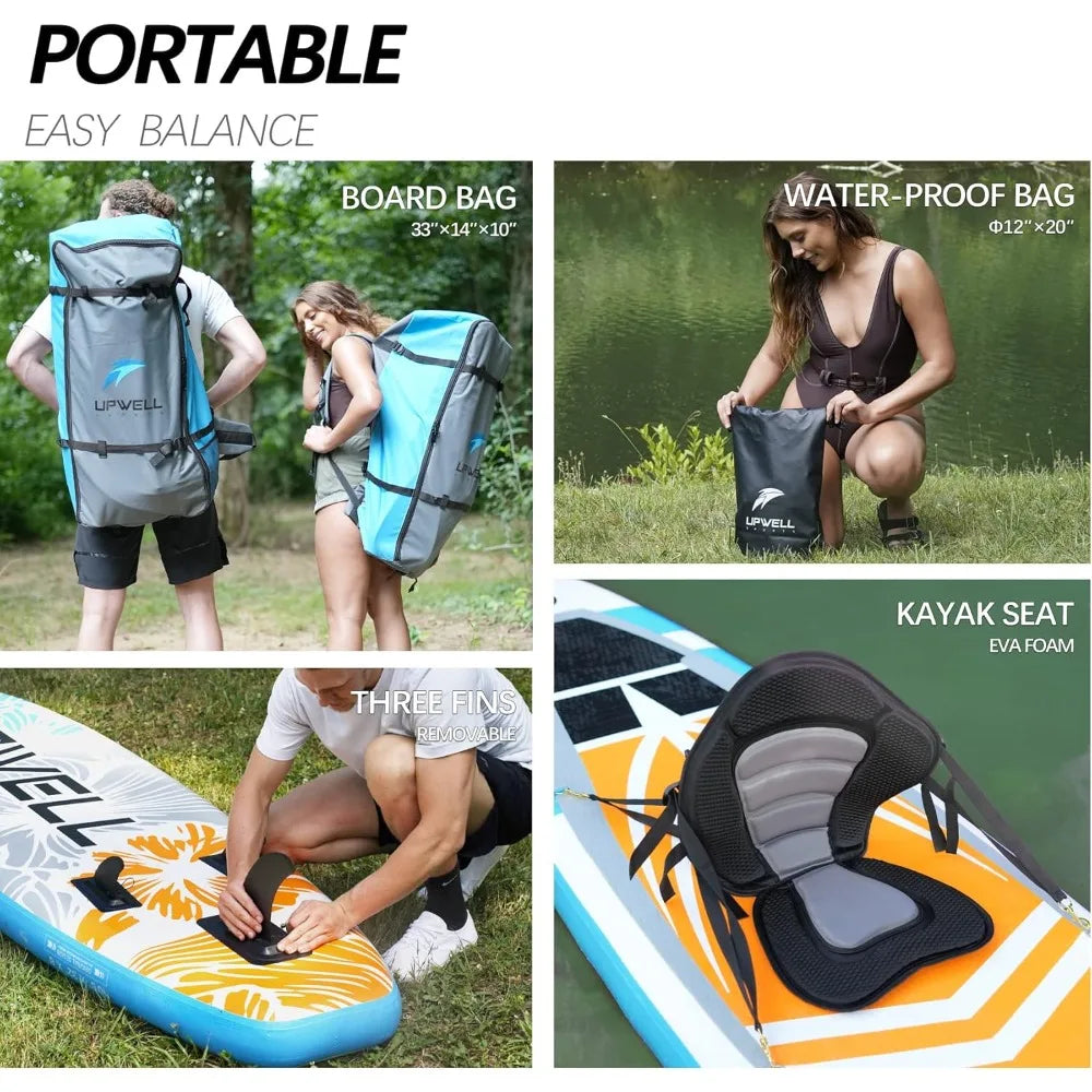 10'6" 11' 11'6" Inflatable Paddle Board Stand Up Paddle Board for Youth and Adults Stable Design Premium SUP Accessories - Wild Paw Outdoors