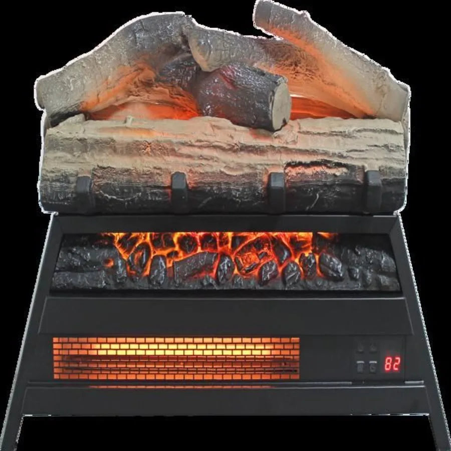 23 Inch Electric Fireplace 3D Log Set Infrared Heater