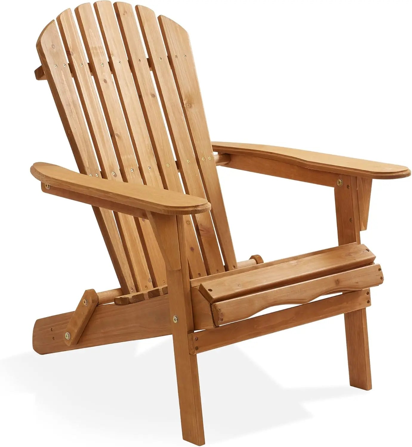 Folding Adirondack Chair Set of Cedar Wood Outdoor Lounge Chairs for Patio Deck Yard Lawn and Garden Seating - Wild Paw Outdoors