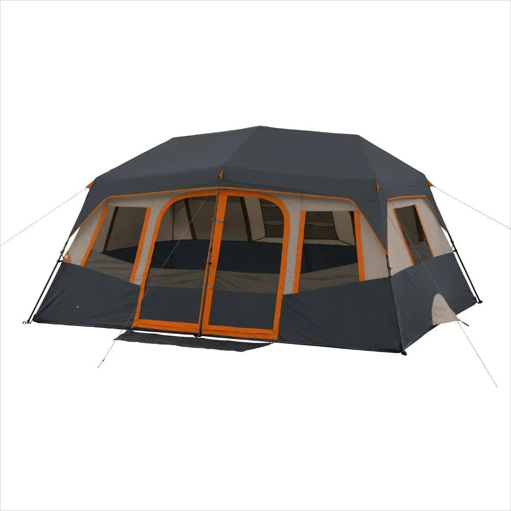 10 Person Camping Tent 14 x 10 Instant Cabin Tent with Room Divider for Two Rooms - Wild Paw Outdoors