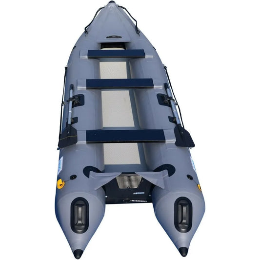 14.1ft Inflatable Boat Kayak for 3 Persons Canoe Fishing Pontoon Boat - Wild Paw Outdoors