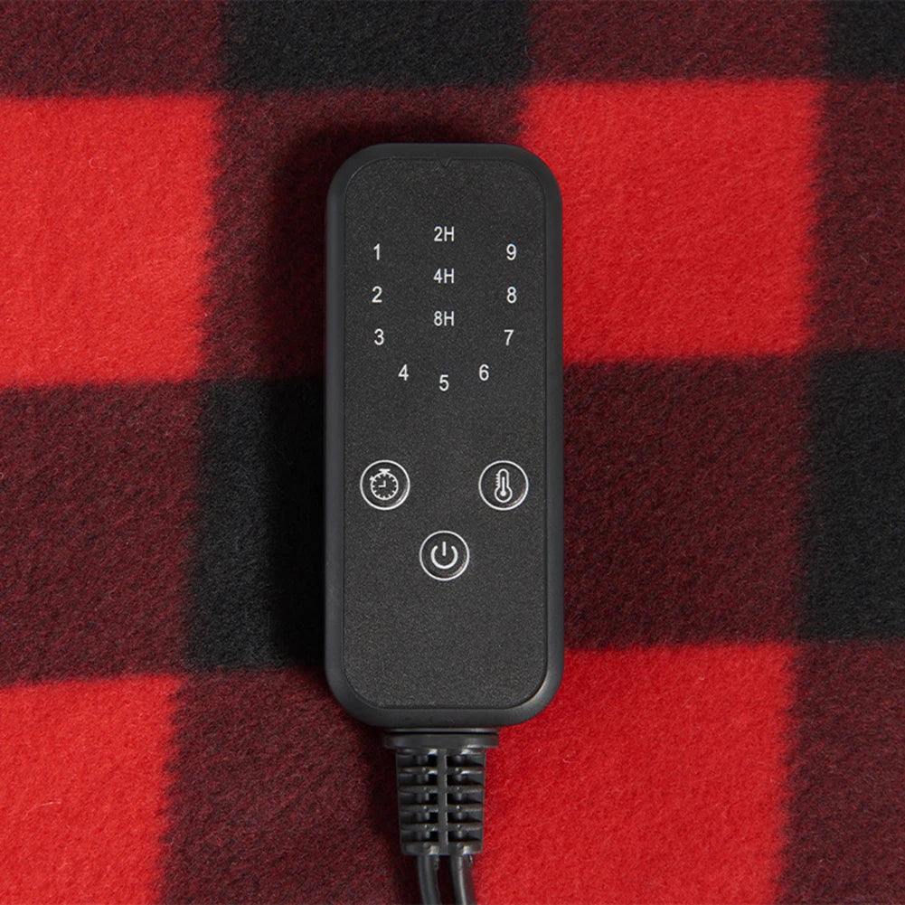 Car Electric Heated Blanket Body Warmer Blanket Fast Heating 12V Soft Heating Mat 9 Adjustable Temperature for Car Camping