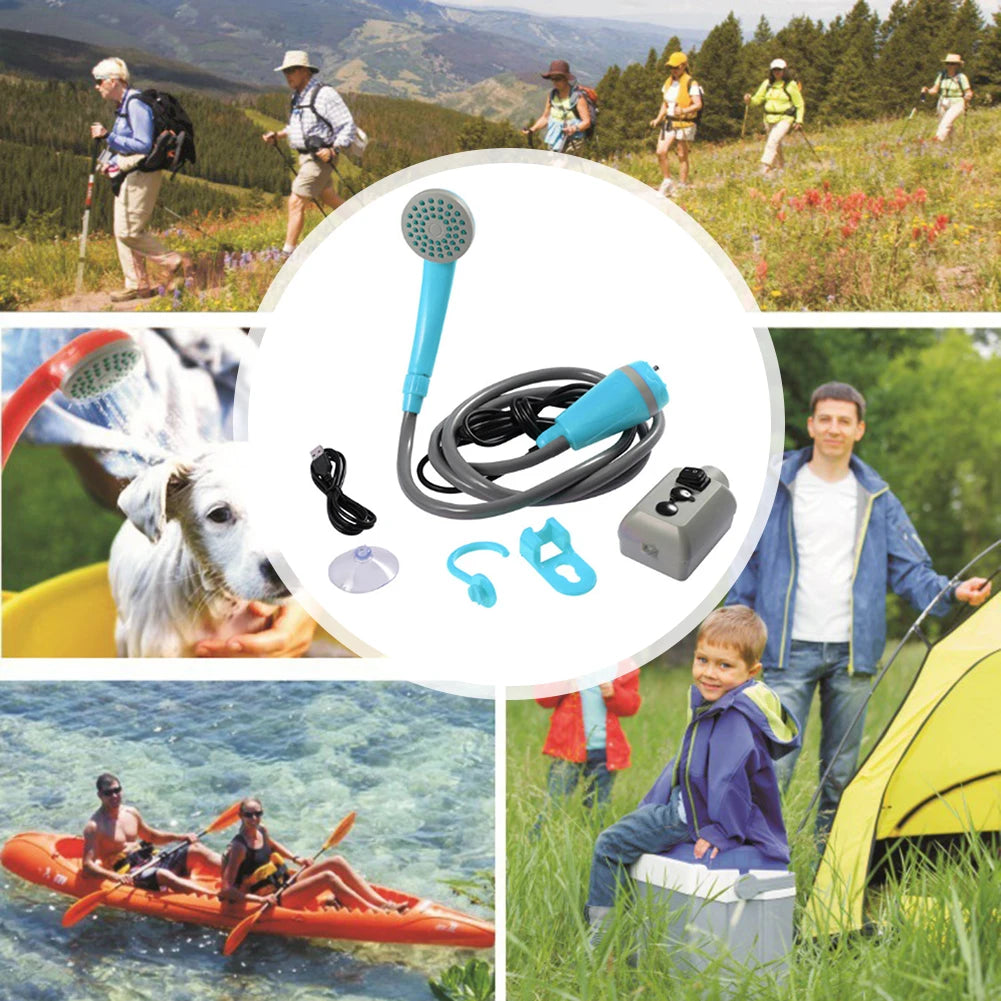 Rechargeable Portable Camping Shower Pump For Outdoor Use