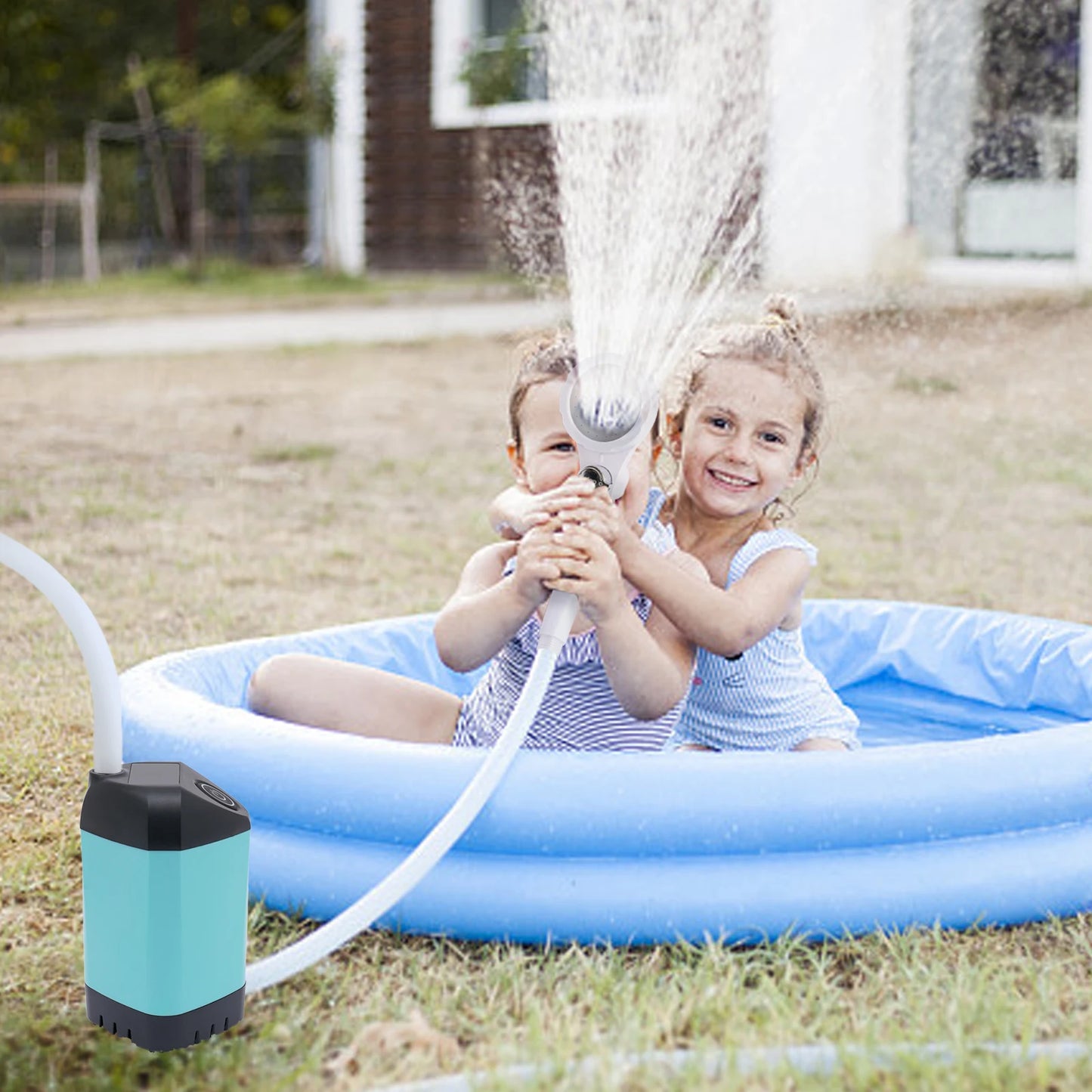 Camping Shower Digital Rechargeable Shower Pump 2-6L/min 4800mAh w/Hose Portable