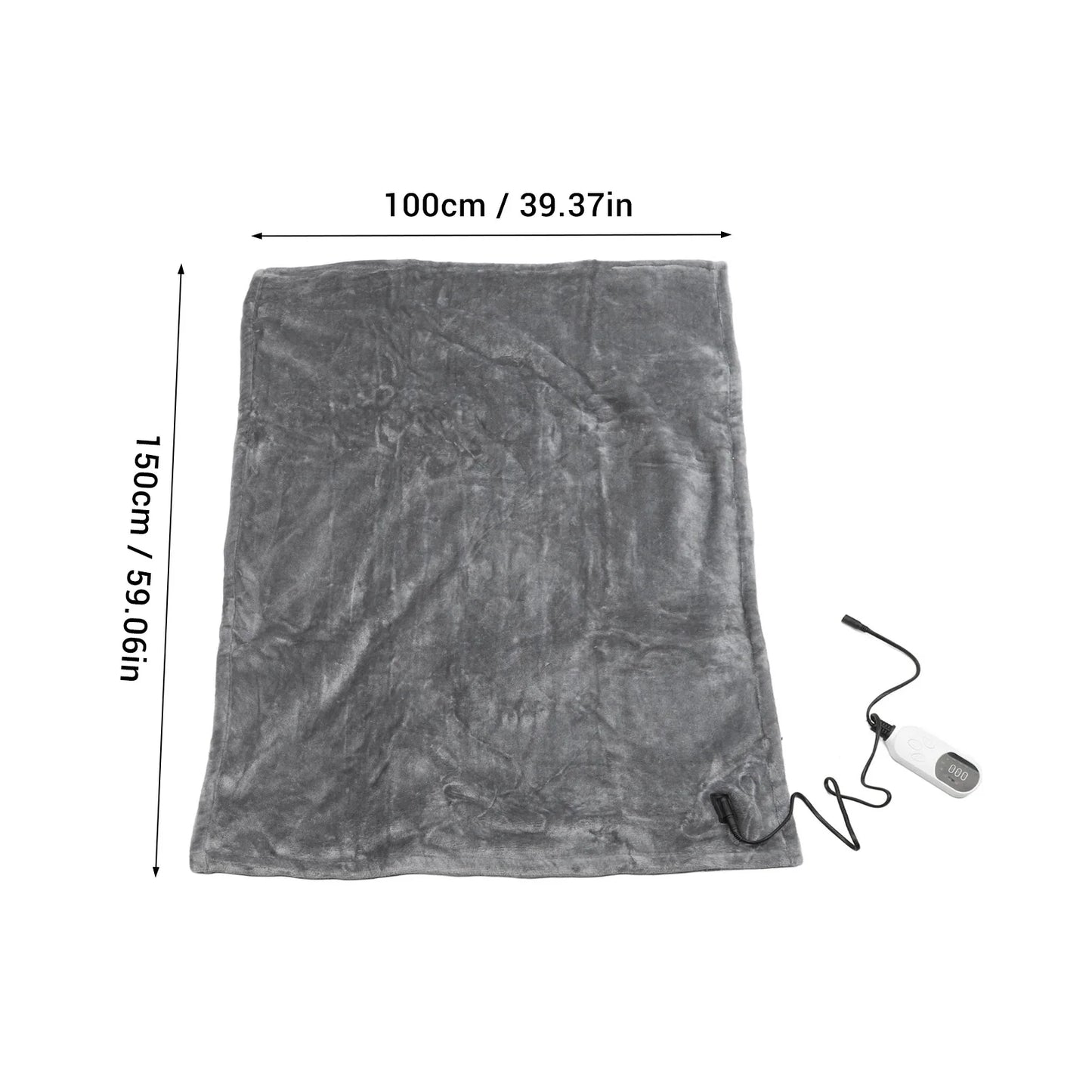 12V 72W Heated Car Blanket Flannel Electric Travel Camping