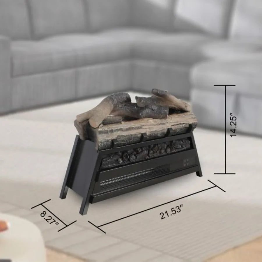 23 Inch Electric Fireplace 3D Log Set Infrared Heater