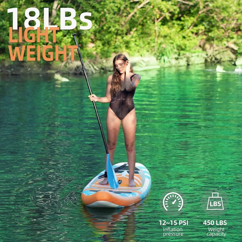 10'6" 11' 11'6" Inflatable Paddle Board Stand Up Paddle Board for Youth and Adults Stable Design Premium SUP Accessories - Wild Paw Outdoors