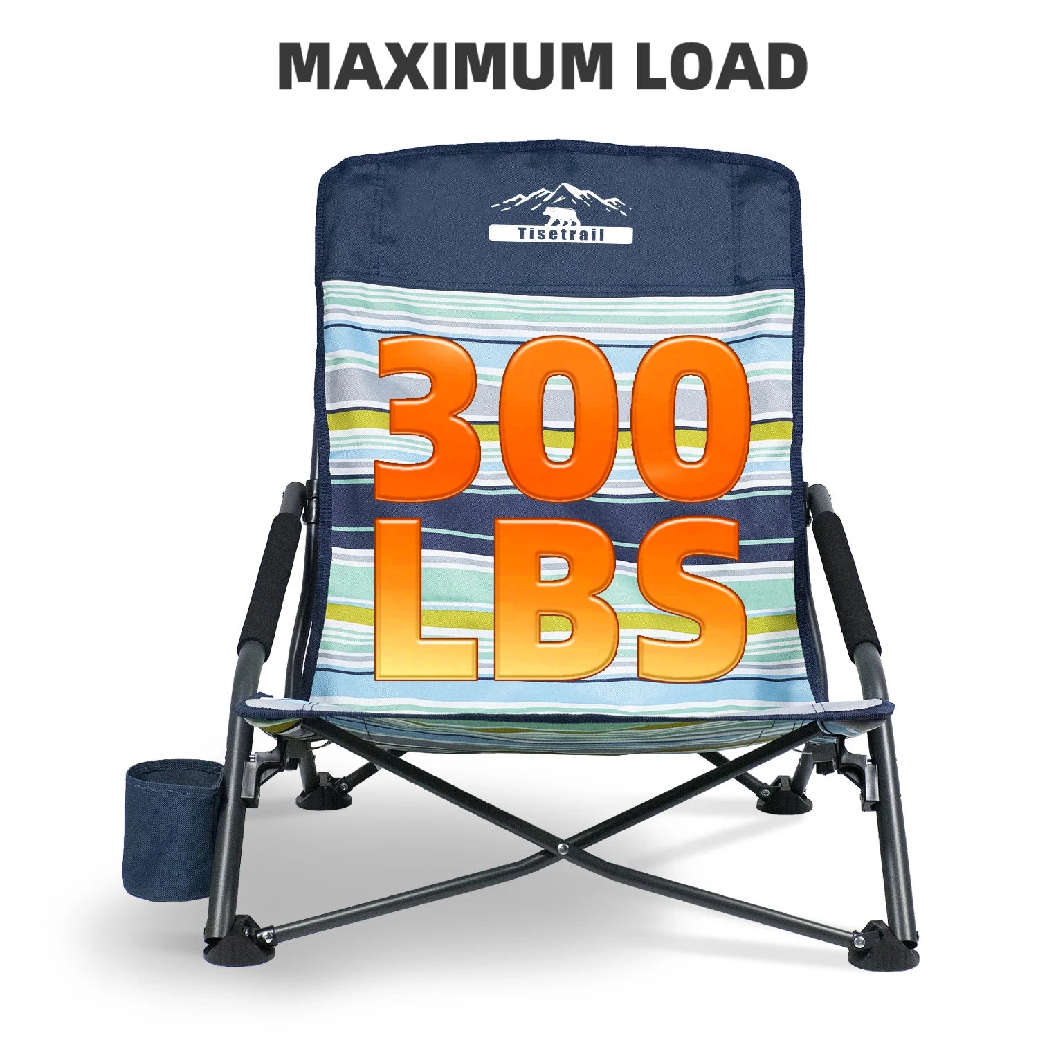 Tisetrail 2 Pack Portable Beach Chairs for Adults Low Back Sling Folding Mesh Sand Chairs - Wild Paw Outdoors