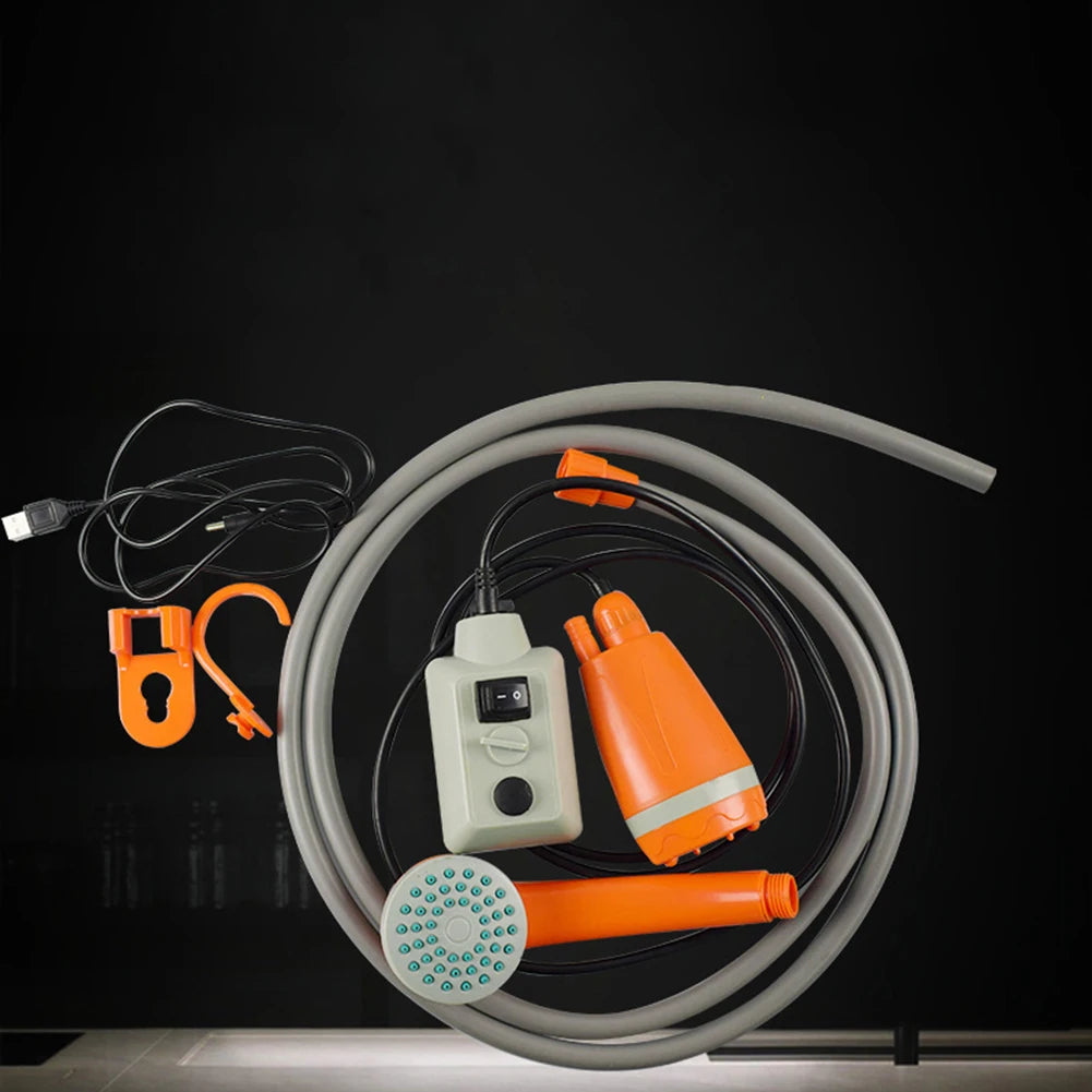 Rechargeable Portable Camping Shower Pump For Outdoor Use