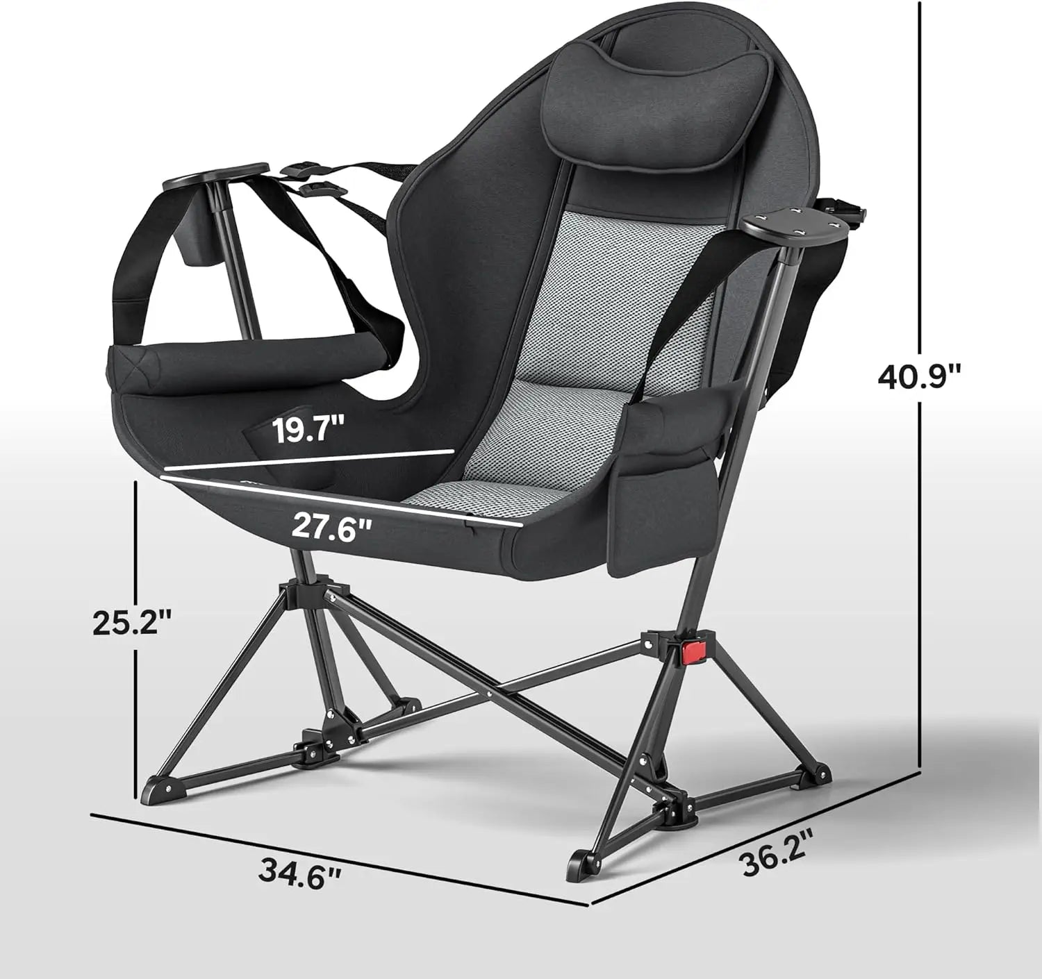 Hammock Camping Chair Adjustable Back Folding Rocking Chair with Cup Holder for Travel Lawn and Backyard - Wild Paw Outdoors