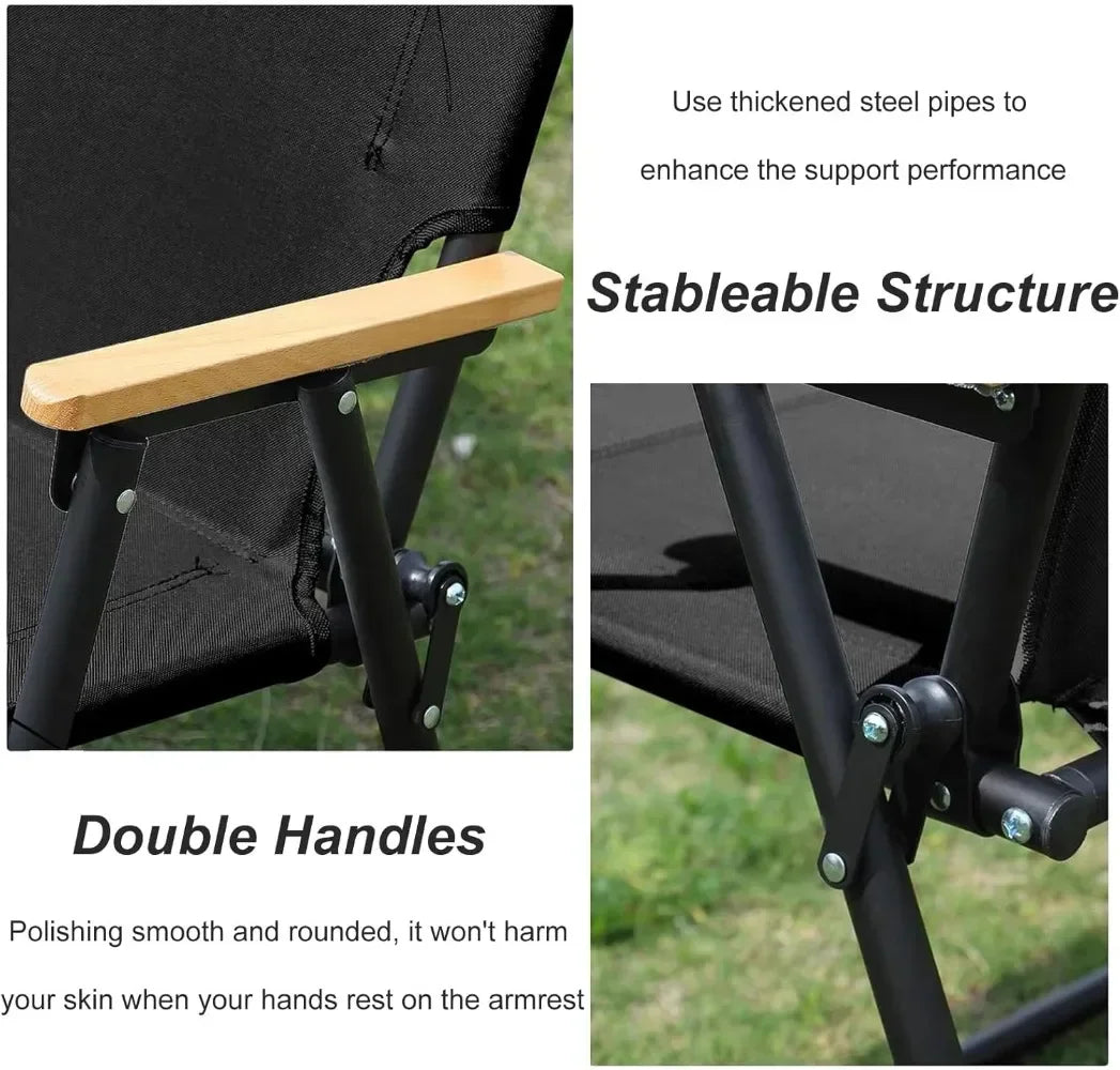 Loveseat Camping Chair for Adults Heavy Duty Double Seat with Seat Cushion - Wild Paw Outdoors
