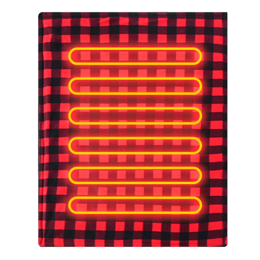 Car Electric Heated Blanket Body Warmer Blanket Fast Heating 12V Soft Heating Mat 9 Adjustable Temperature for Car Camping