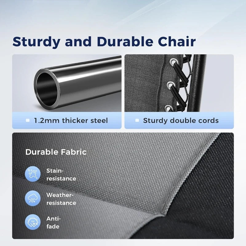 Padded Zero Gravity Lawn Chairs Foldable Recliner Anti Gravity Lounge Chairs w Pillow Cup Holder - Wild Paw Outdoors