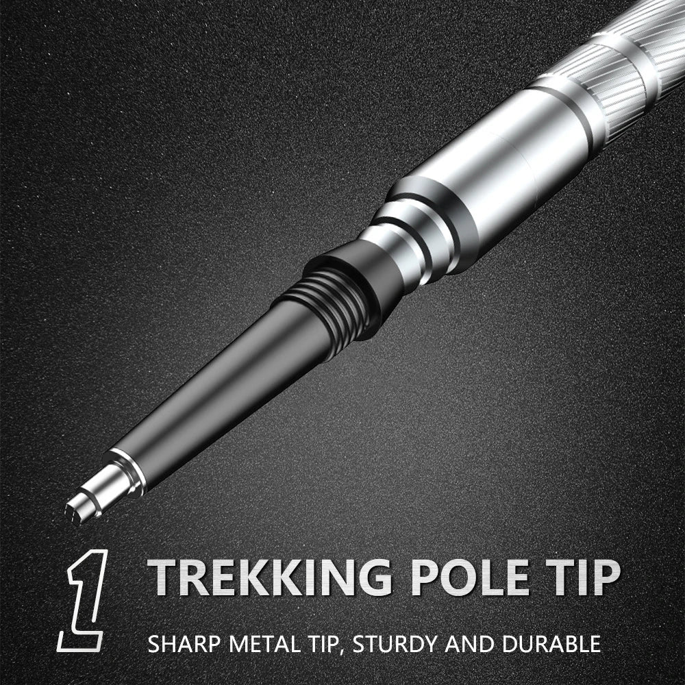 Multifunction Trekking Poles Collapsible Telescopic Sticks Lightweight Walking Hiking Climbing Sticks - Wild Paw Outdoors