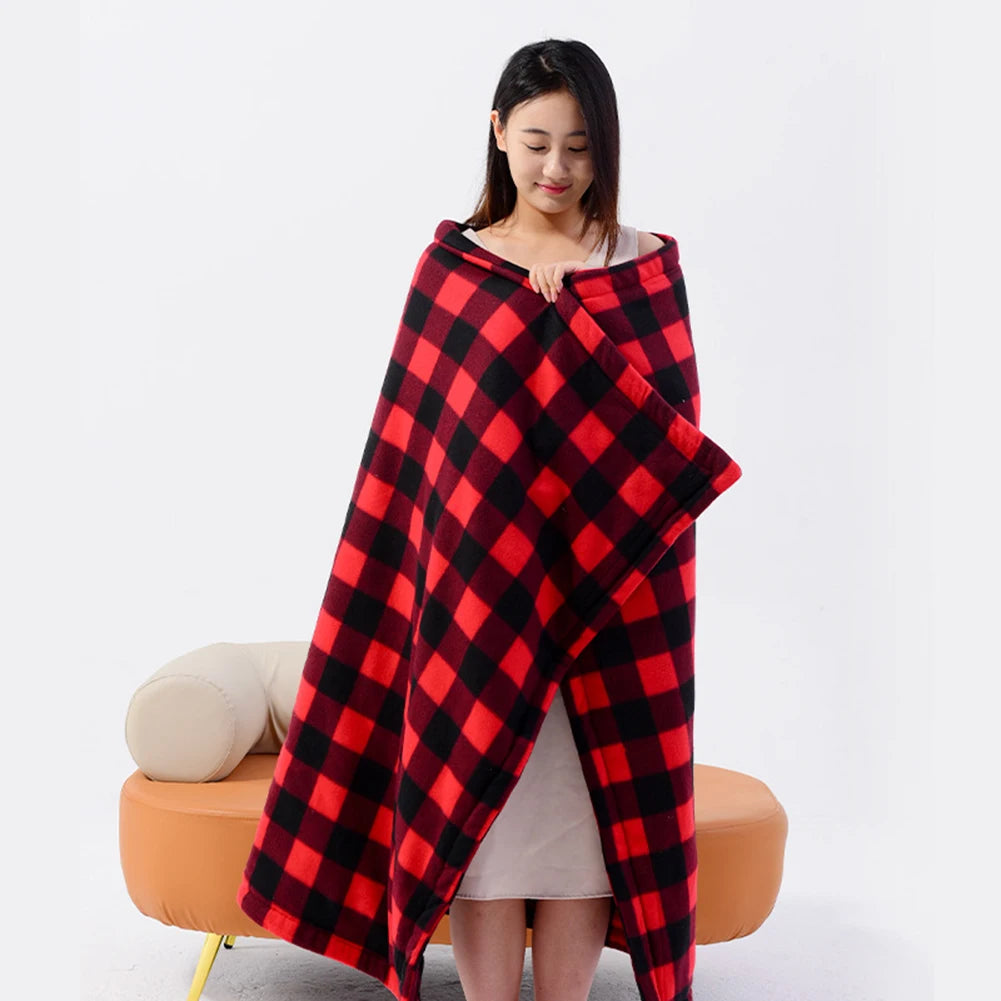 Car Electric Heated Blanket Body Warmer Blanket Fast Heating 12V Soft Heating Mat 9 Adjustable Temperature for Car Camping