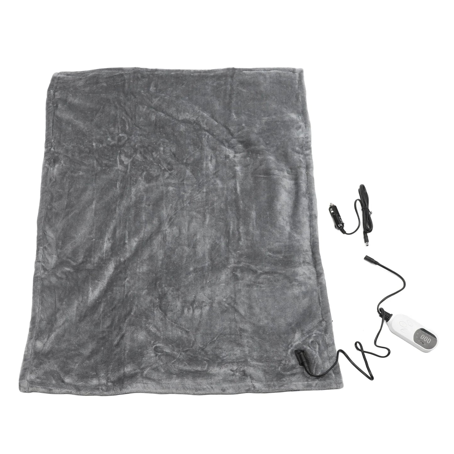 12V 72W Heated Car Blanket Flannel Electric Travel Camping