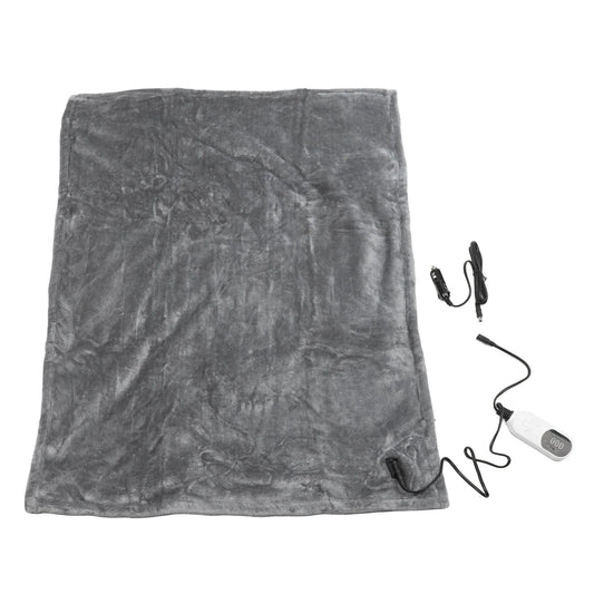 12V 72W Heated Car Blanket Flannel Electric Travel Camping