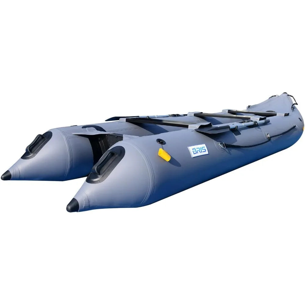14.1ft Inflatable Boat Kayak for 3 Persons Canoe Fishing Pontoon Boat - Wild Paw Outdoors