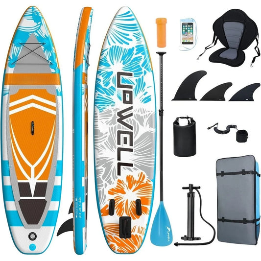 10'6" 11' 11'6" Inflatable Paddle Board Stand Up Paddle Board for Youth and Adults Stable Design Premium SUP Accessories - Wild Paw Outdoors